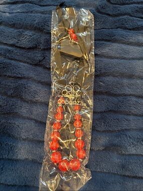 paparazzi Red Glitter Beaded Necklace